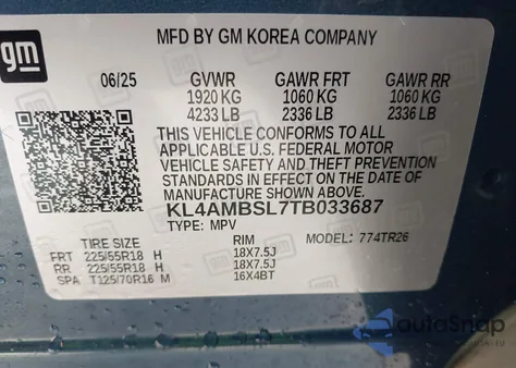 2026 Buick Encore Gx Preferred Fwd from USA, damaged, VIN KL4AMBSL7TB033687